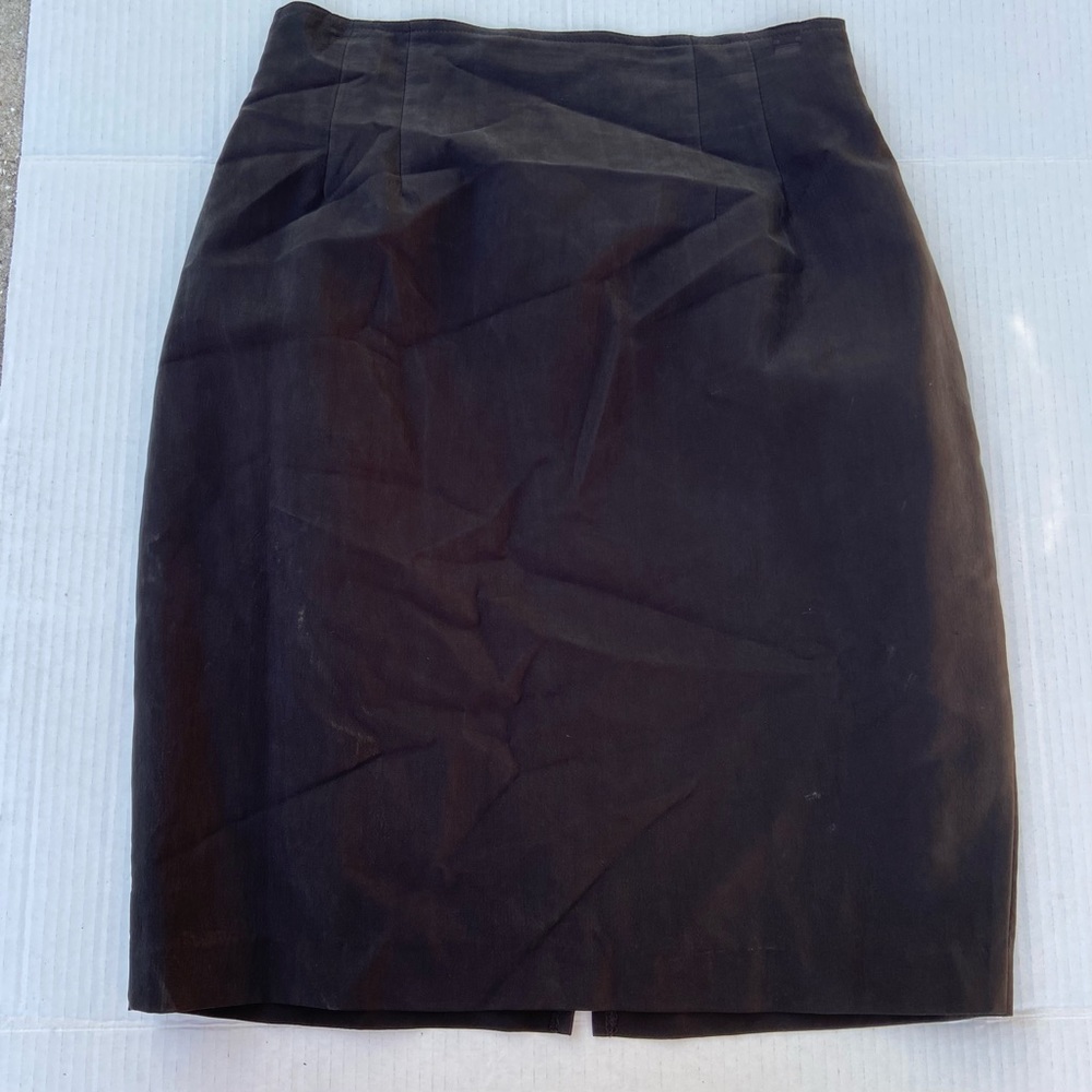 Cache Black Satin Blend With Stretch Pencil Skirt!